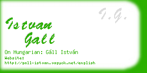 istvan gall business card